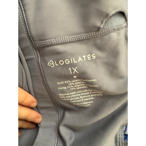 NWT! Blogilates 1X Troposphere Romantic Ruffle Active Tank Top - Picture 5 of 7